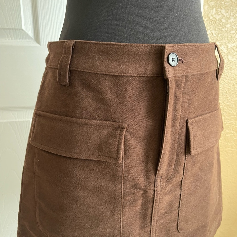 Madewell Dark Brown Mini Skirt size 2 - Picture 2 of 10